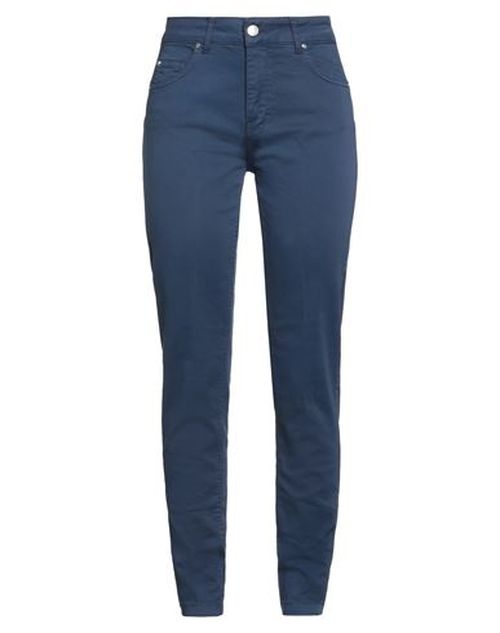Woman Pants Navy Size 27 Cotton, Elastane