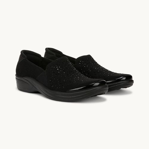 For Poppyseed Slip On Shoes Black Rhinestone