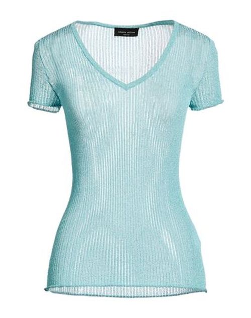 Woman Sweater Turquoise Size M Viscose, Metallic Polyester