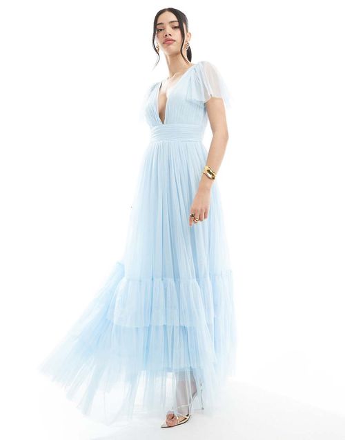 Lace & Beads | Lace & Beads Bridesmaid Madison maxi dress in powder blue | Realry Lace & Beads | Lace & Beads Bridesmaid Madison maxi dress in powder blue | Realry