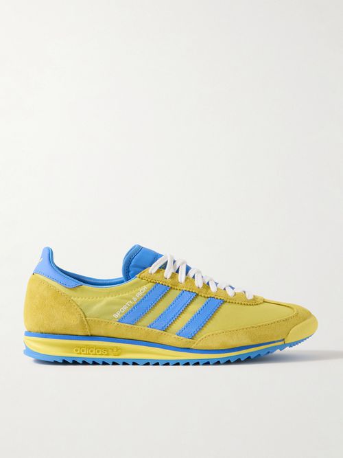 + Sporty & Rich Sl72 Suede And Leather-trimmed Shell Sneakers - Yellow