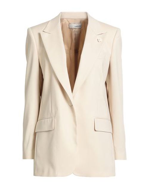 Woman Blazer Cream Size 8 Cotton, Polyamide, Elastane