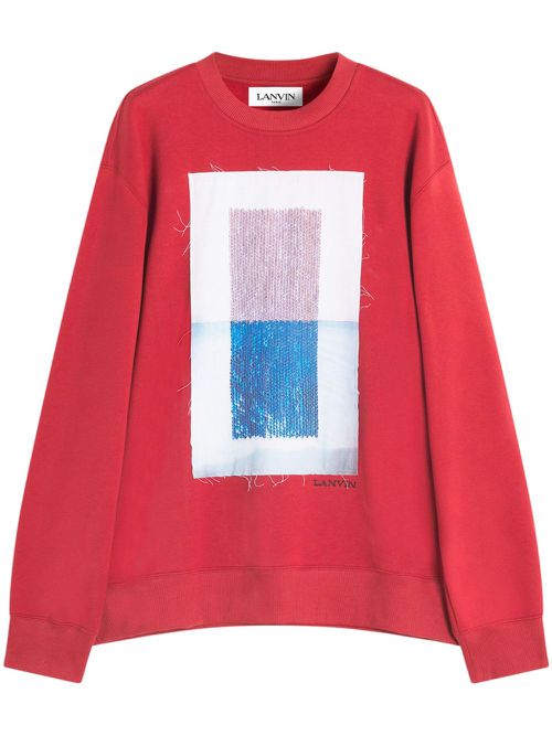 Archive-print Classic sweatshirt - Red