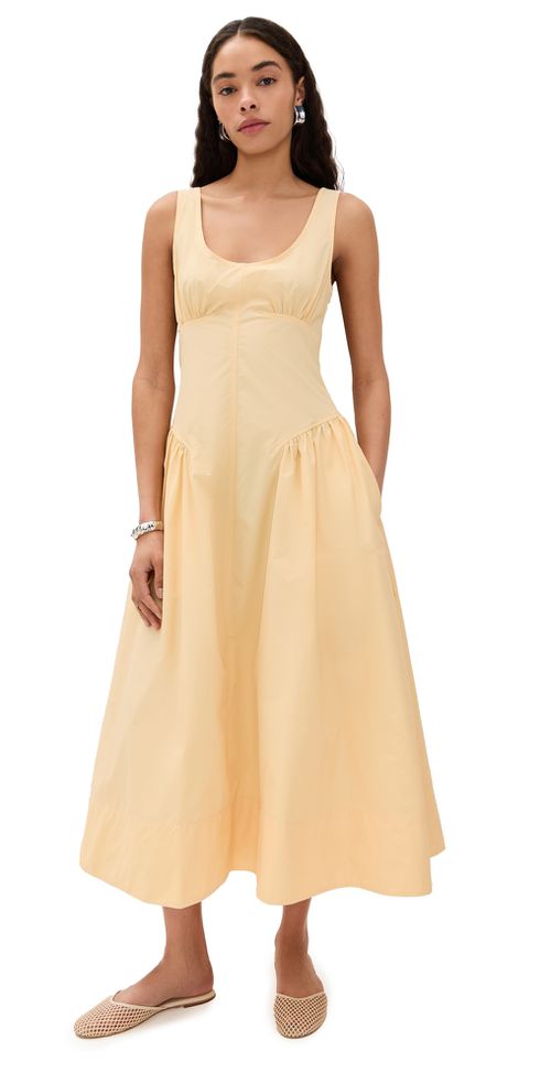 Kendall Dress in Tech Cotton Light Wheat