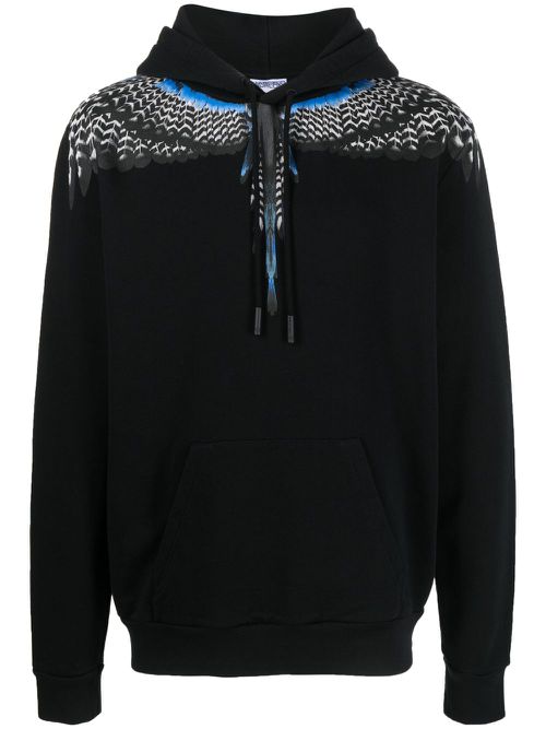 Grizzly Wings-print hoodie - Black