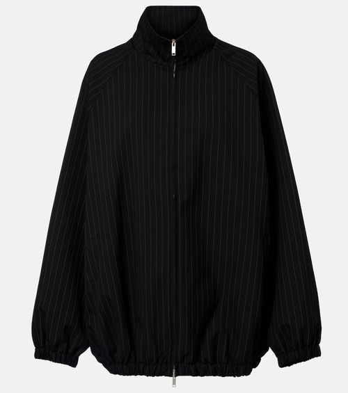 Baxter oversized pinstripe blouson jacket