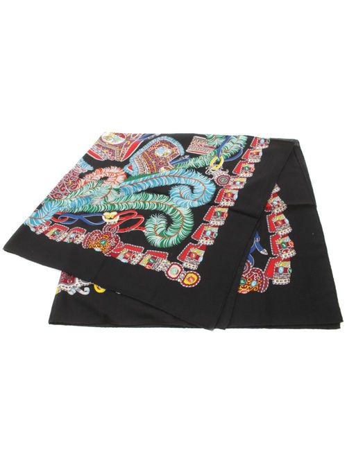 Hermès Pre-Owned 여성 2010s Carré 140 Sous Le Gide De Mars scarf - Black 900027