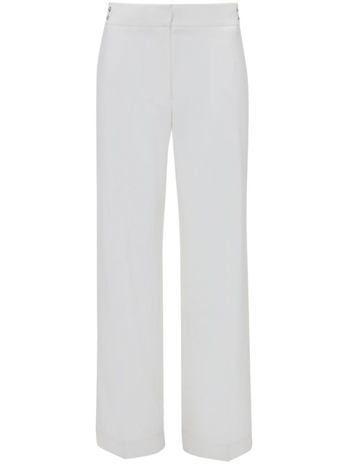 Rivet-detailing straight-leg trousers - White