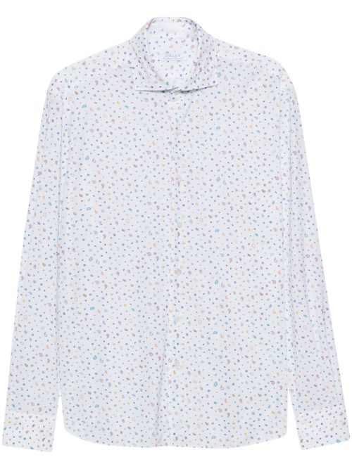 Paisley-print long-sleeve shirt - White