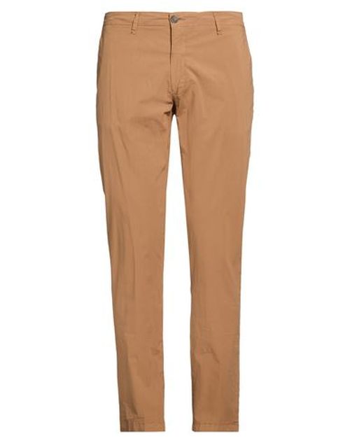 Man Pants Camel Size 36 Cotton, Elastane