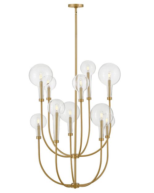 Lacquered Brass LED Chandelier from the Alchemy Collection
