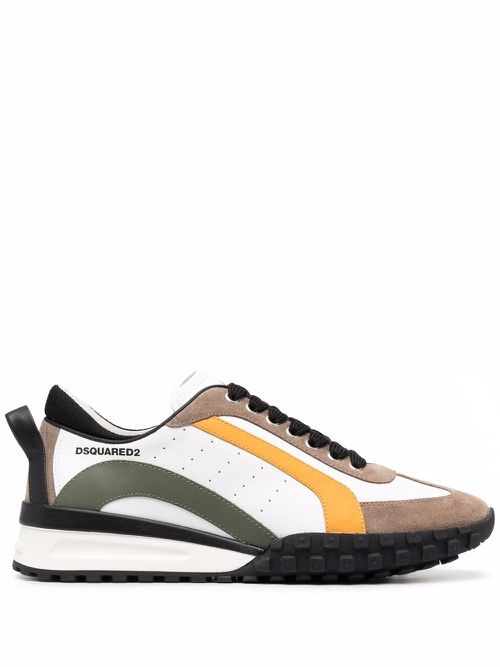 Legend striped low-top sneakers - White