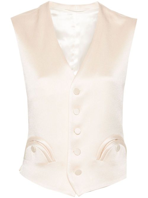 Novalis Feral satin gilet - Neutrals