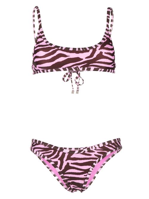 Zebra-print bikini - Brown