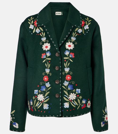 Jude embroidered wool-blend jacket