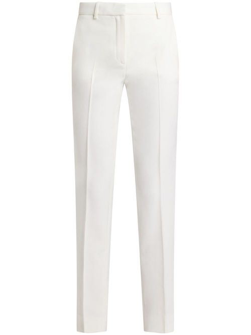 Straight-leg wool trousers - White