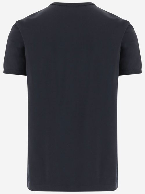 Cotton Jersey With Patch T-Shirt — Navy