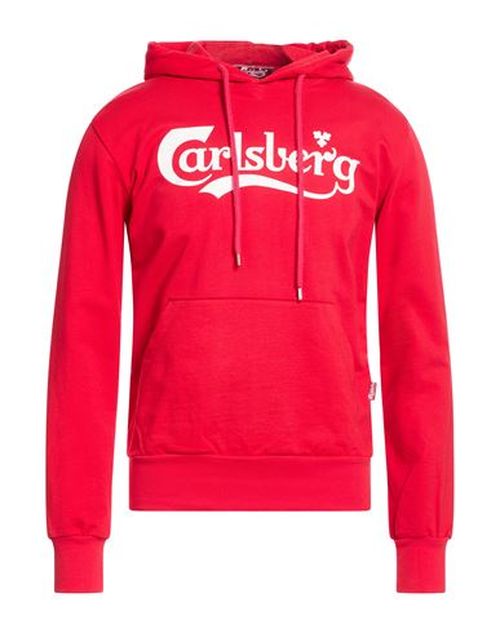 Man Sweatshirt Red Size L Cotton