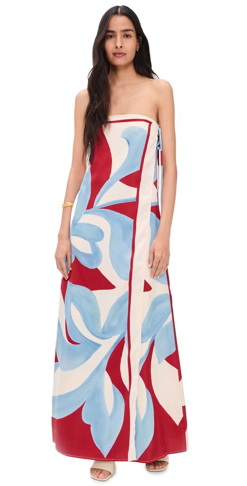 Amoree Strapless Maxi Dress Amoree Red
