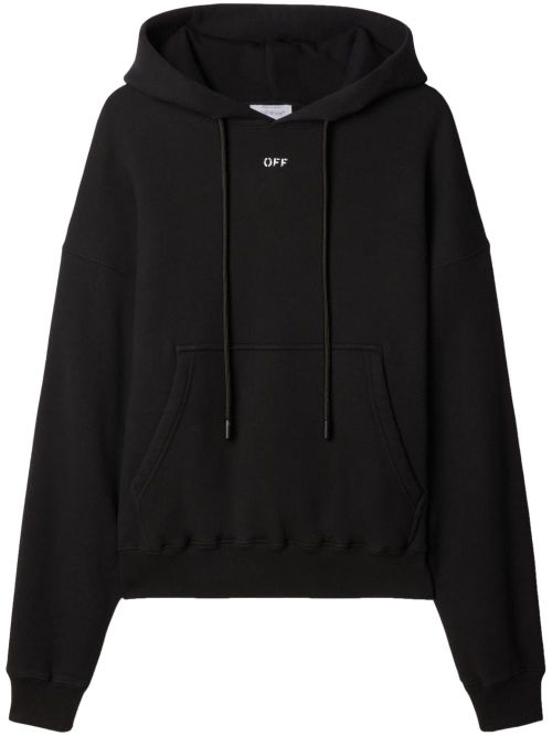 Off Stamp Cotton Hoodie
