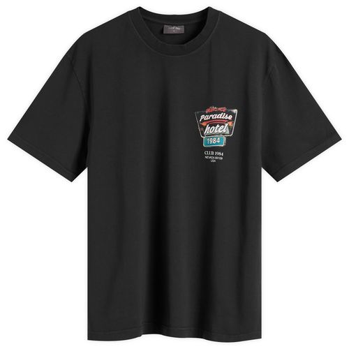 Men's Paradise Hotel T-Shirt in Washed Black