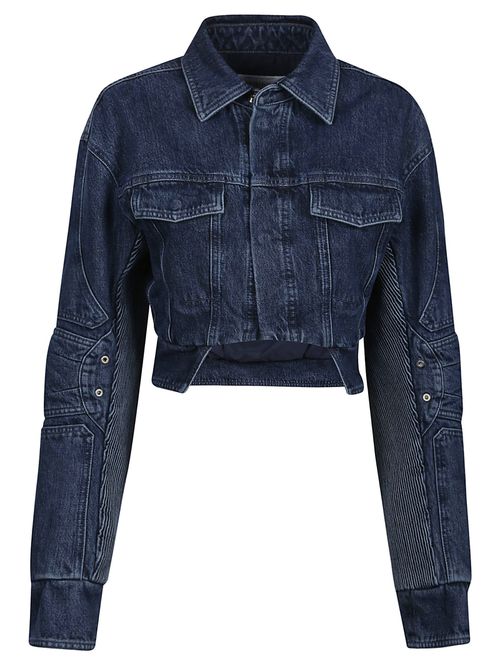 Motorcycle Hole Crop Jacket