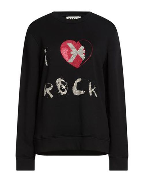 Woman Sweatshirt Black Size L Cotton