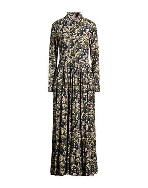 Woman Maxi dress Military green Size M Viscose