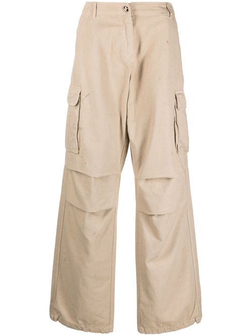 Long wide-leg trousers - Neutrals
