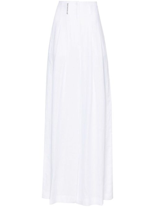 High-waist palazzo pants - White