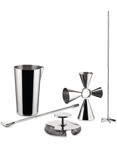 Alessi 텐딩 박스 5피스 믹싱 키트 - 실버 GIA25SET