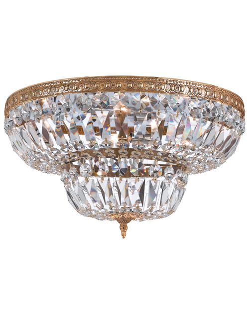 4-Light Flush Mount Swarovski Spectra Crystal