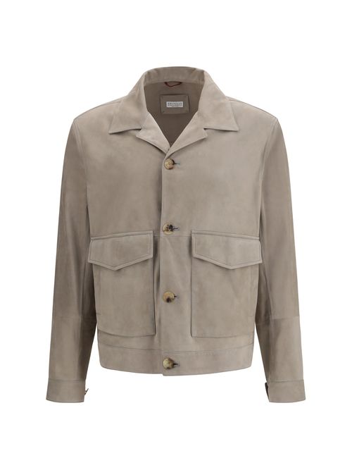 Calf Leather Jacket — Beige