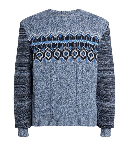 Bogner 남성 Wool-Blend Fair Isle Sweater