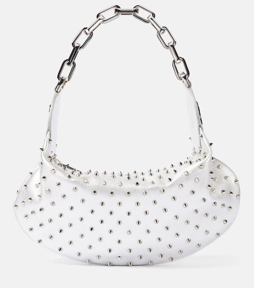 Christian Louboutin Le 54 spiked metallic leather shoulder bag