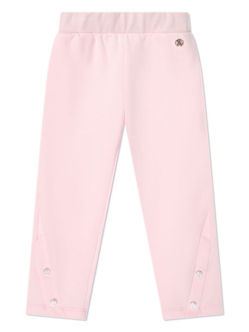 Logo-print cotton track pants - Pink