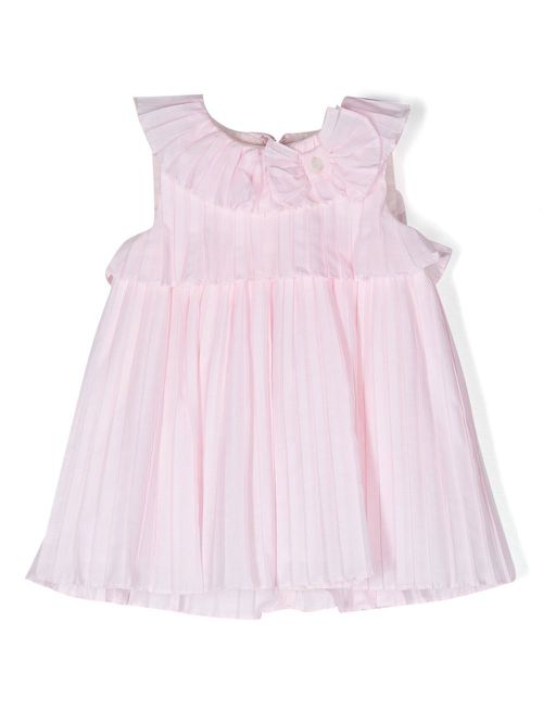 Bow-detail pleated dress - Pink