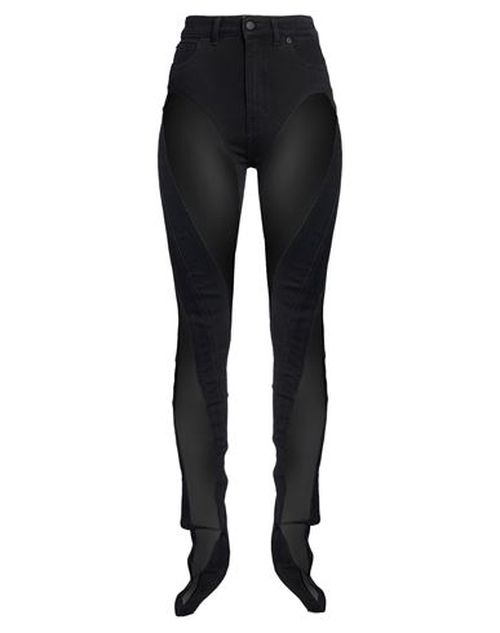 Woman Jeans Black Size 6 Cotton, Elastane, Polyamide, Polyester