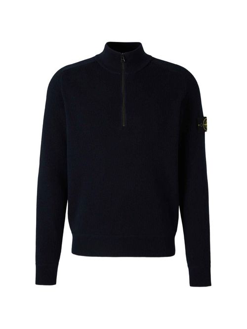 Compass-Patch Half-Zip Sweater