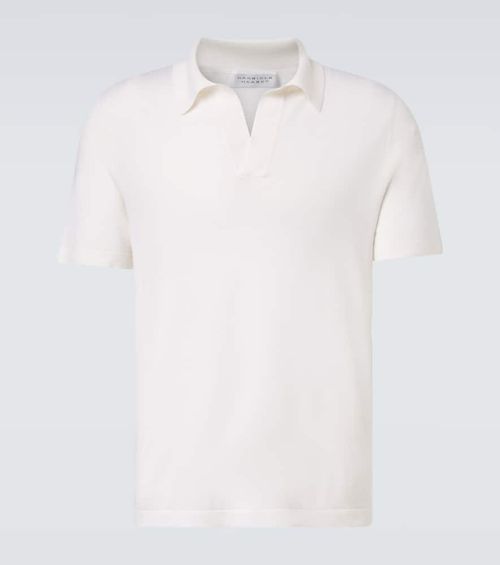 Cashmere and silk polo shirt