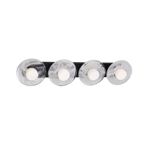 Black LED Bathroom Vanity Light from the Fresco Collection
