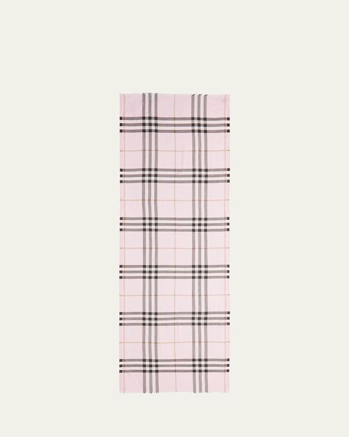 Giant Check Gauze Scarf
