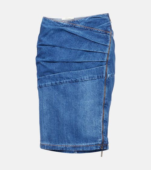 Denim midi skirt
