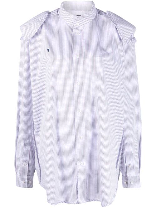 Attachement Insideout checked cotton shirt - Blue