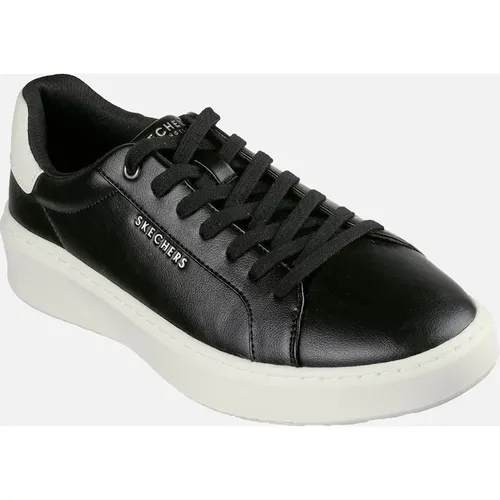 Men's Skechers Court Break Suit Sneaker Synthetic Men's Black Trainers - Size: 10