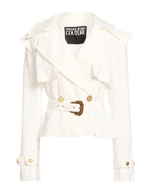 Woman Jacket White Size 4 Modal, Polyester