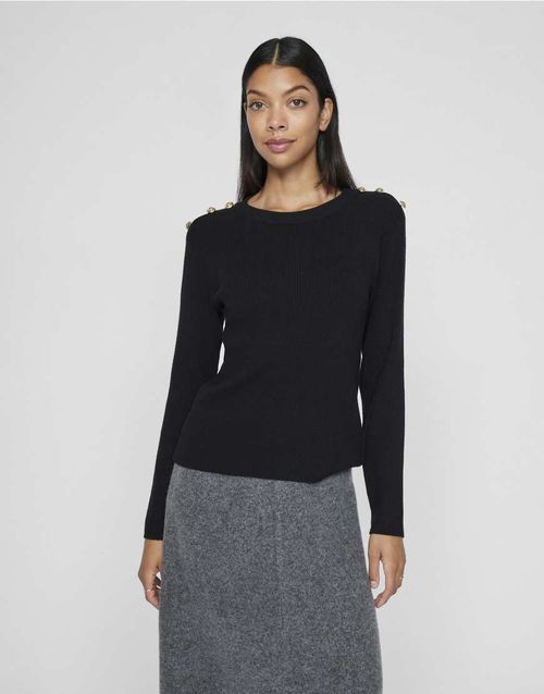 Vila Long sleeved top in black 1