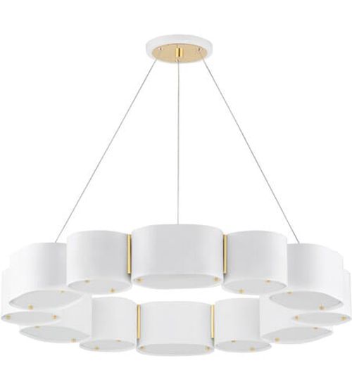 Corbett Opal 12-Light Transitional Chandelier in Soft White And Vintage Bra