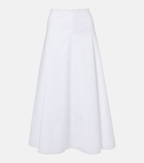 Triangle cotton-blend midi skirt