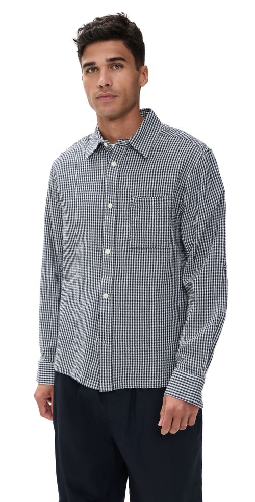 Gingham Costa Shirt Navy